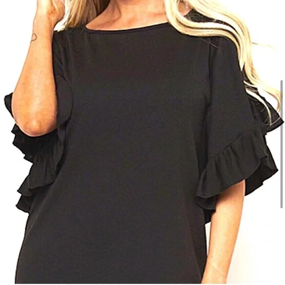 Womens black semi casual dress - Picture 4 of 4